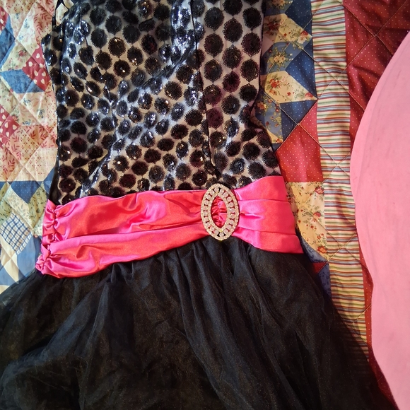 XOXO Black and Pink Formal Kids Dress
